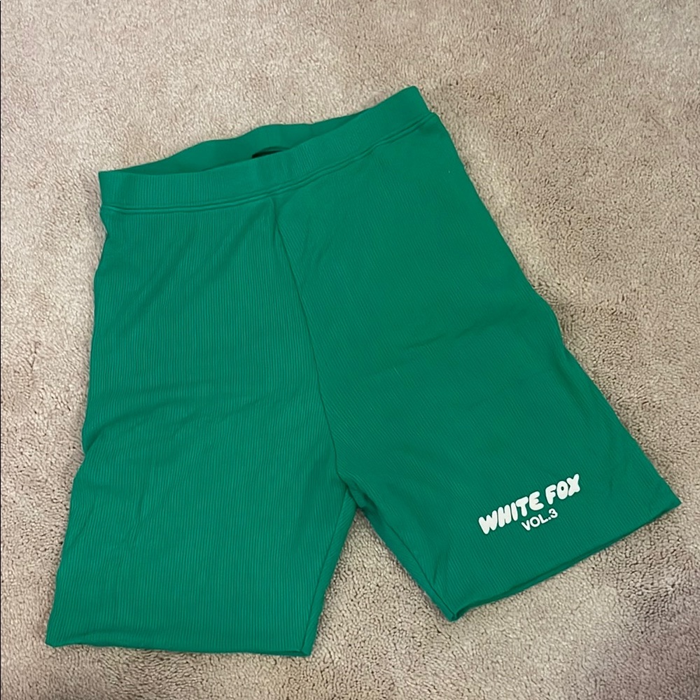 White Fox Boutique Green Bike Shorts